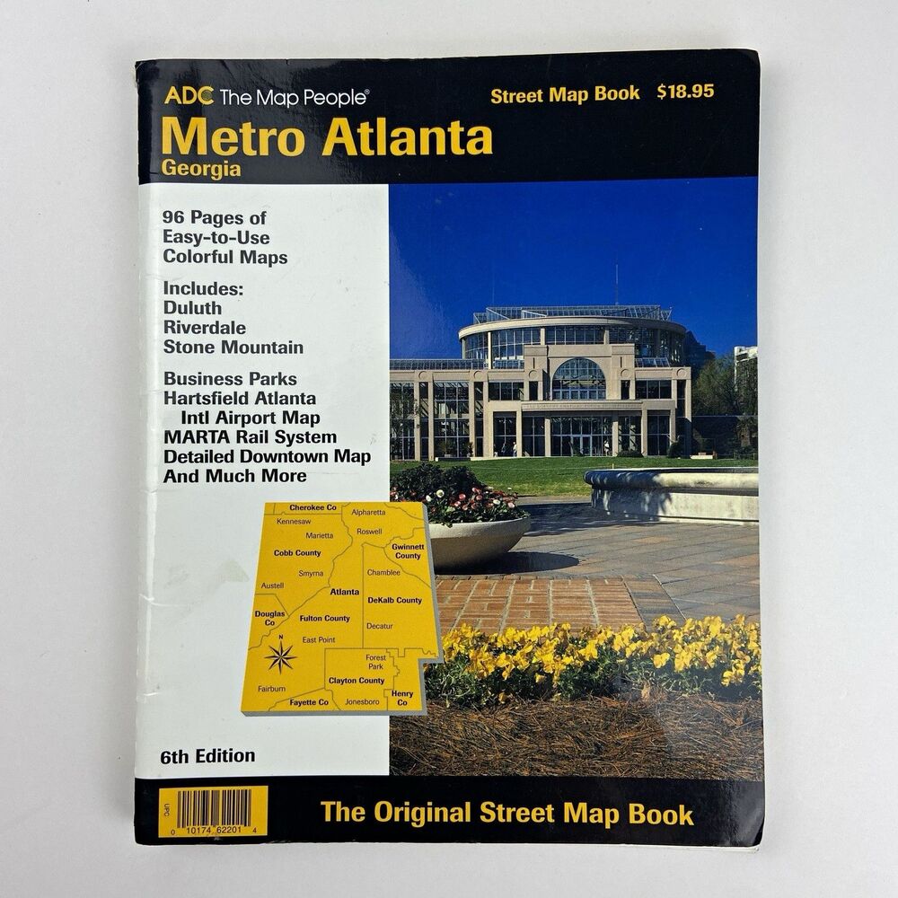 ADC The Map People Metro Atlanta GA Street Map Book Atlas 6th Edition 2003